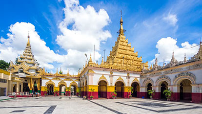 The famous tourist destinations of Mandalay, Myanmar