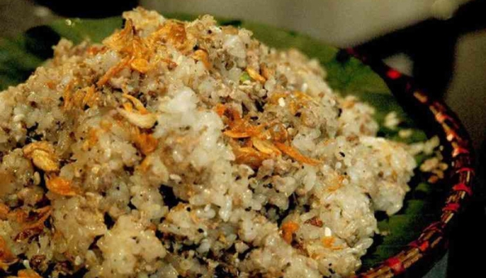 sticky rice with ant eggs