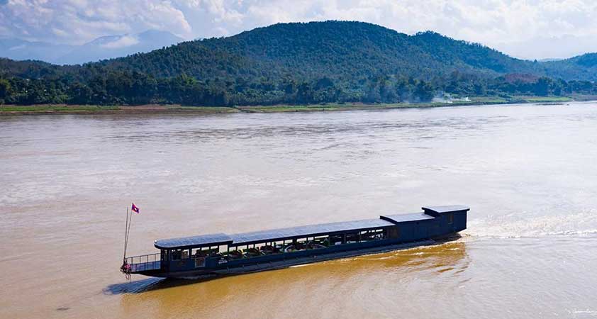 Visitors can join a cruise trip along Nam Ou river to reach Pak Ou Caves