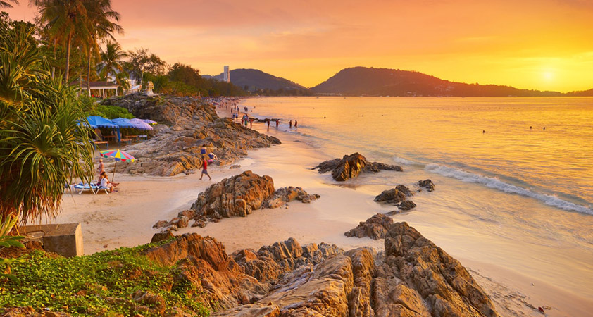 Sunrise at Phuket beach