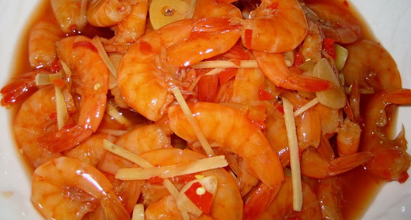 Sour and sweet shrimps are hard to find in other area