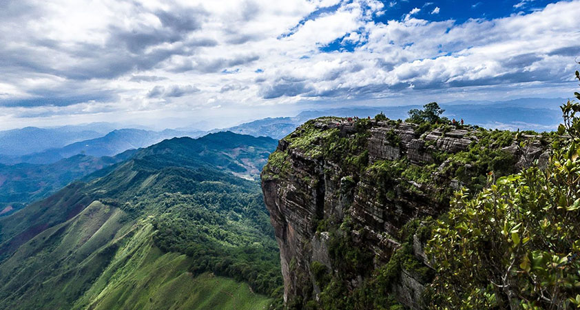 The huge landscape of nature seen from the peak