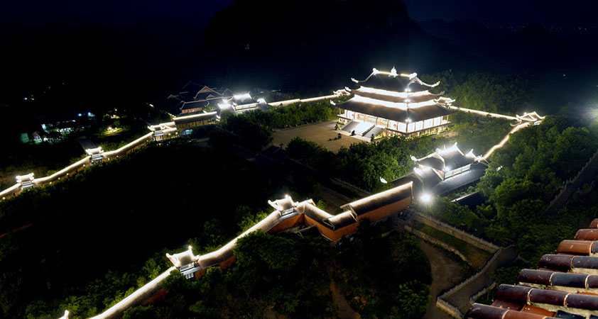 Bai Dinh ancient pagoda is located on a peaceful mountain