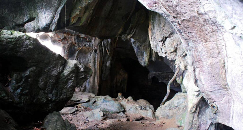 The cave is contributed by great blocks of stones for thousand years
