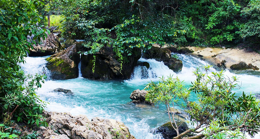 The stunning view of Ban Gioc Falls in Vietnam