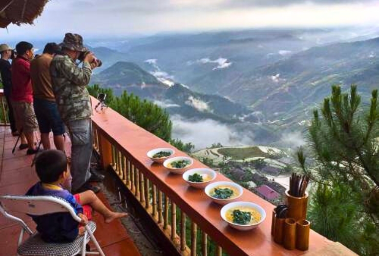 If you want to enjoy breakfast with a “million-dollar” view of the Hoang Su Phi terraced rice fields, choose Chi Tai Homestay 3
