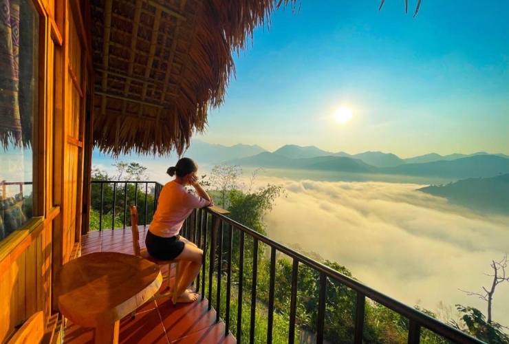 Mong Ngua Homestay is another Hoang Su Phi stay where you can enjoy a stunning sunrise over the mountains