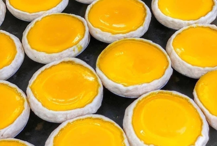 The famous Hong Kong-style egg tarts