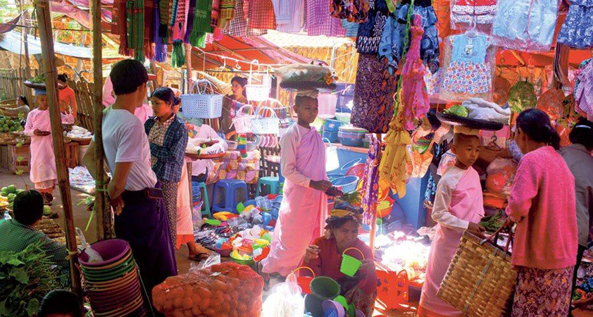 Explore some of Bagan's bustling local markets