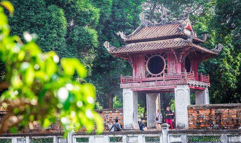 Visit Temple of Literature in Hanoi
