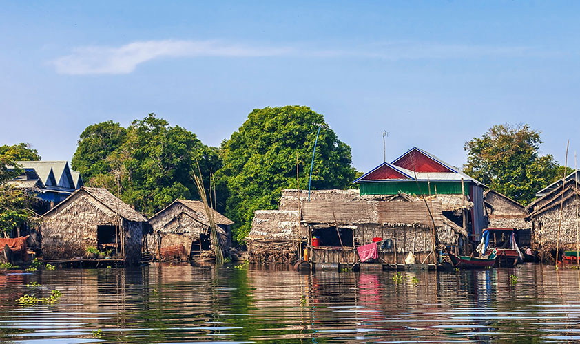 Floating village on Tonle Sap lake