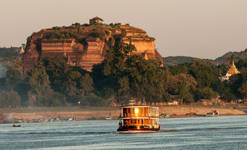 Join a cruise trip along Irrawaddy River to come back to Mandalay