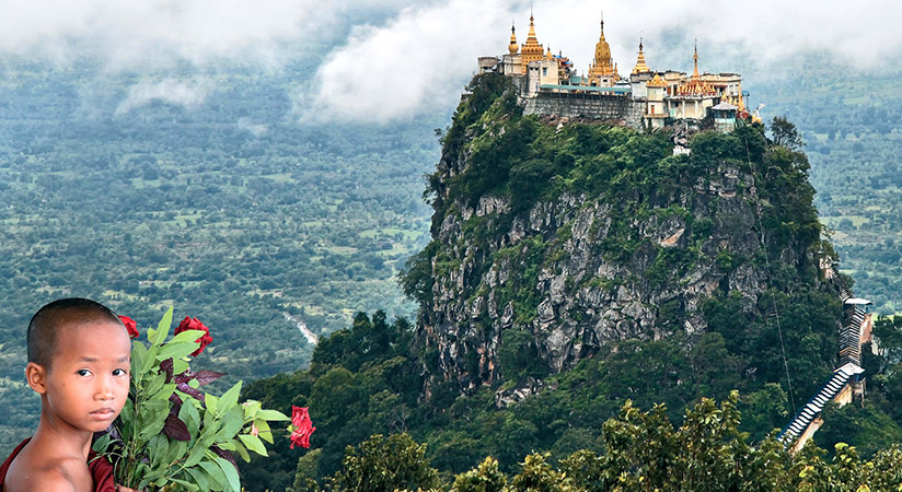  Climb the peak of Mt. Popa and admire the surrounding landscapes