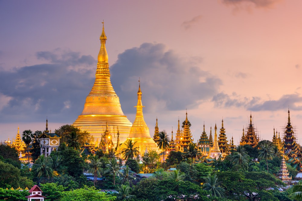 Shwedagon Pagoda is listed as the World Famous Pagoda