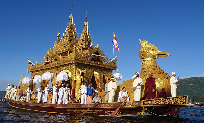 Coming to Inle Lake, you can not miss the exploration of  Phaungdaw Oo Pagoda