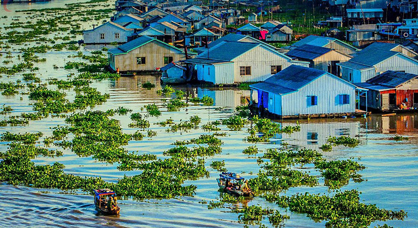 Floating houses in Chau Doc