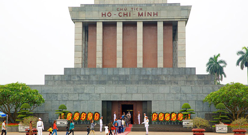 The image of Ho Chi Minh mausoleum