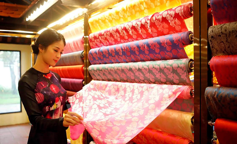 Van Phuc village is famous for its silk products 