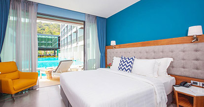 Deluxe Double or Twin Room with Pool Access