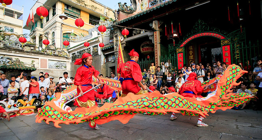 Chinese festival in China Town in Saigon city