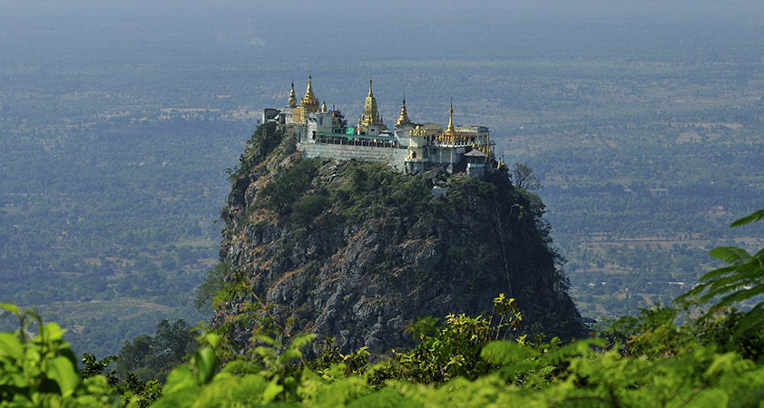 Taung Kalat is the most famous monastery in the world
