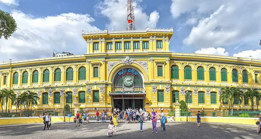 Saigon post office with Gothic and Renaissance style