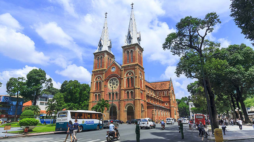 Saigon Notre Dame Cathedral Basilica in Ho Chi Minh city