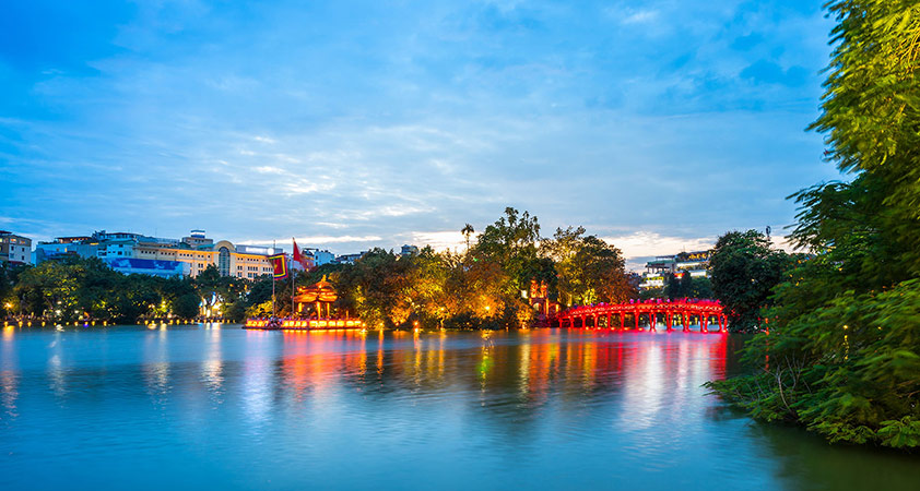 Hoan Kiem lake - symbol of Hanoi capital